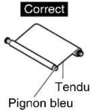 PANASONIC KXFP151B - Tourner le pignon en forme de "T" (bleu) dans le sens de la flèche. - 1