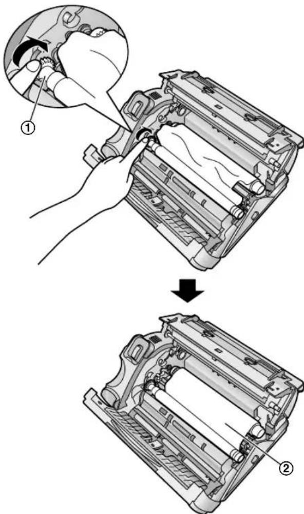PANASONIC KXFP141 - Installation du ruban encreur - 5
