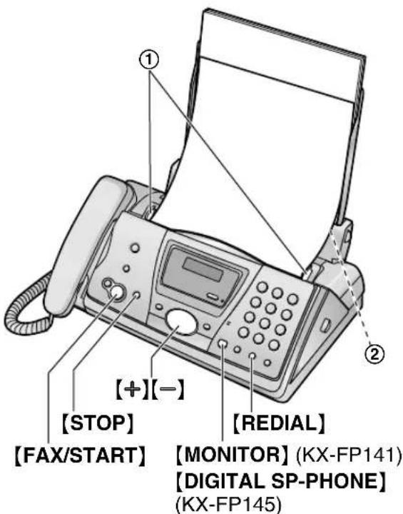 PANASONIC KXFP141 - Envoi d'une télécopie manuellement - 1