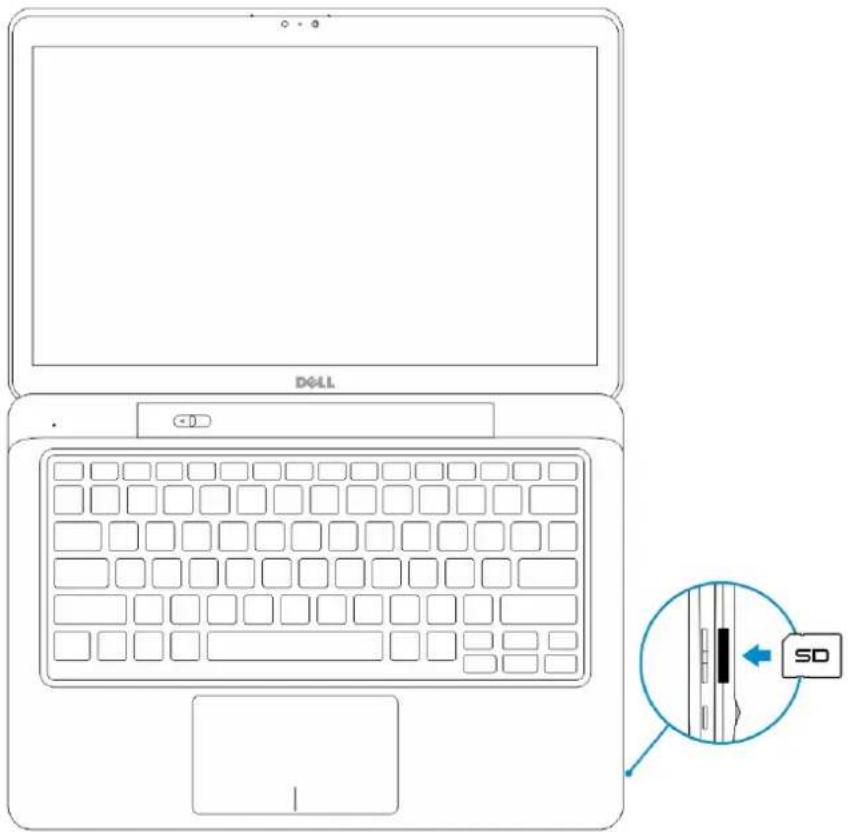 DELL Latitude 137350 - Insertion d'une carte SD - 1