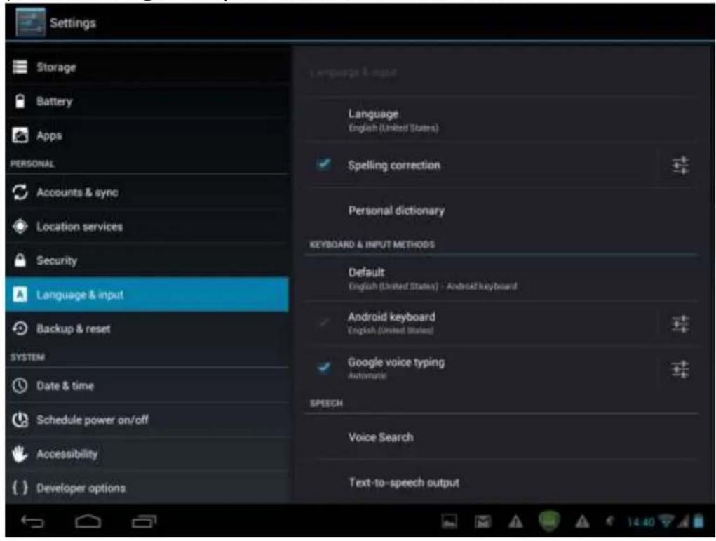 PRESTIGIO MultiPad2 Ultra Duo 8.0 - Réglage de langue d'entrée - 2