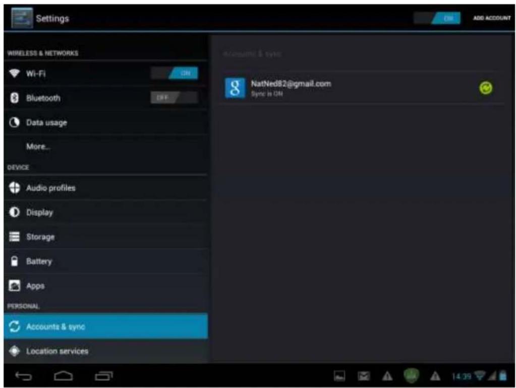 PRESTIGIO MultiPad2 Ultra Duo 8.0 - Comptes et synchronisation - 2