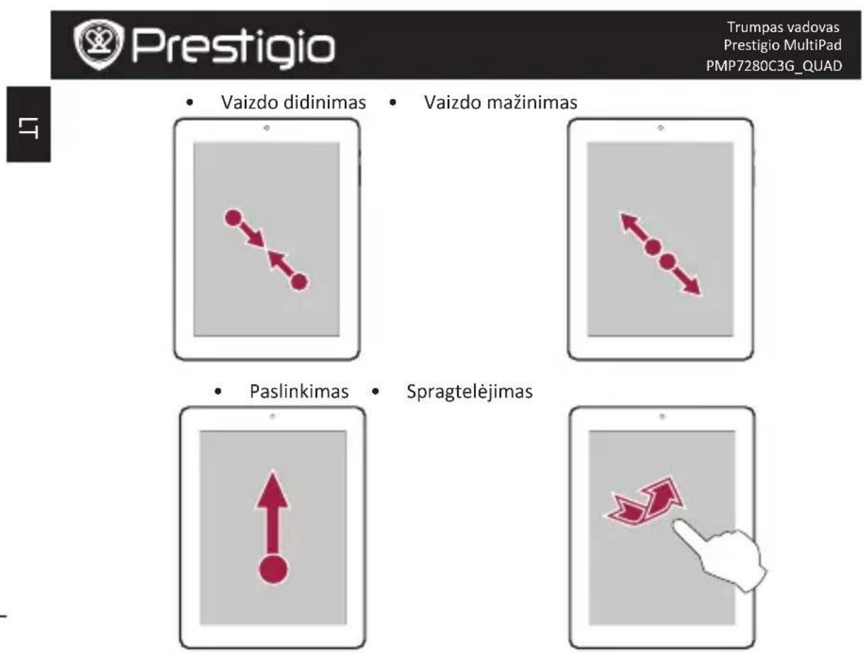 PRESTIGIO MultiPad 4 Ultra Quad 8.0 3G - Pirstu judesiai - 7