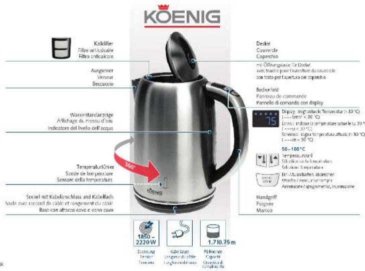 KOENIG B02148 - Indications pour la sécurité - 1