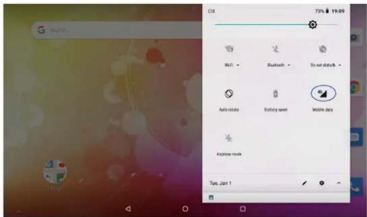 DENVER TAQ70363L - Paramètre des données mobiles sur des tablettes 4G - 3