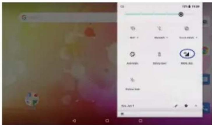 DENVER TAQ10423L - Paramètre des données mobiles sur des tablettes 4G - 3
