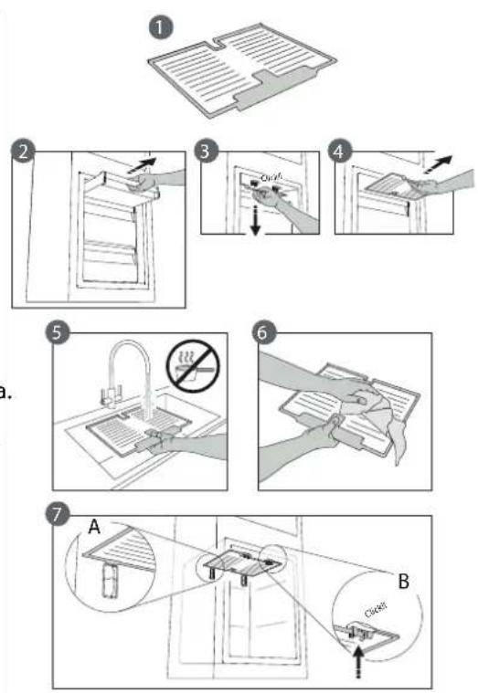 WHIRLPOOL W5 821E W - Stop frost -lisävarusteen puhdistaminen - 1
