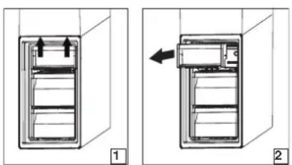 WHIRLPOOL W5 821E W - Removing the freezer drawer container - 1