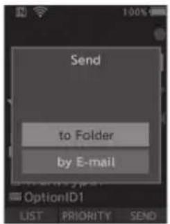OLYMPUS DS9000 - Select [to Folder] or [by E-mail]. - 1