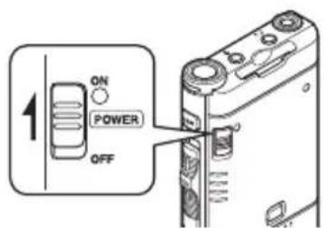 OLYMPUS DS9000 - Turn the power on - 3