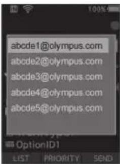 OLYMPUS DS9000 - Select [to Folder] or [by E-mail]. - 2