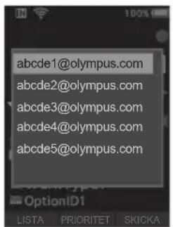 OLYMPUS DS9000 - Valj [till mapp] aller [via e-post]. - 2