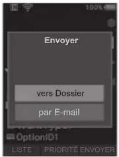 OLYMPUS DS9000 - Sélectionnez [vers Dossier] ou [par E-mail]. - 1