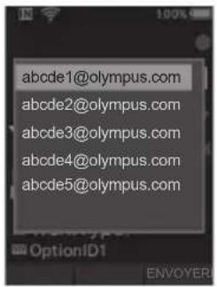 OLYMPUS DS9000 - Sélectionnez [vers Dossier] ou [par E-mail]. - 3