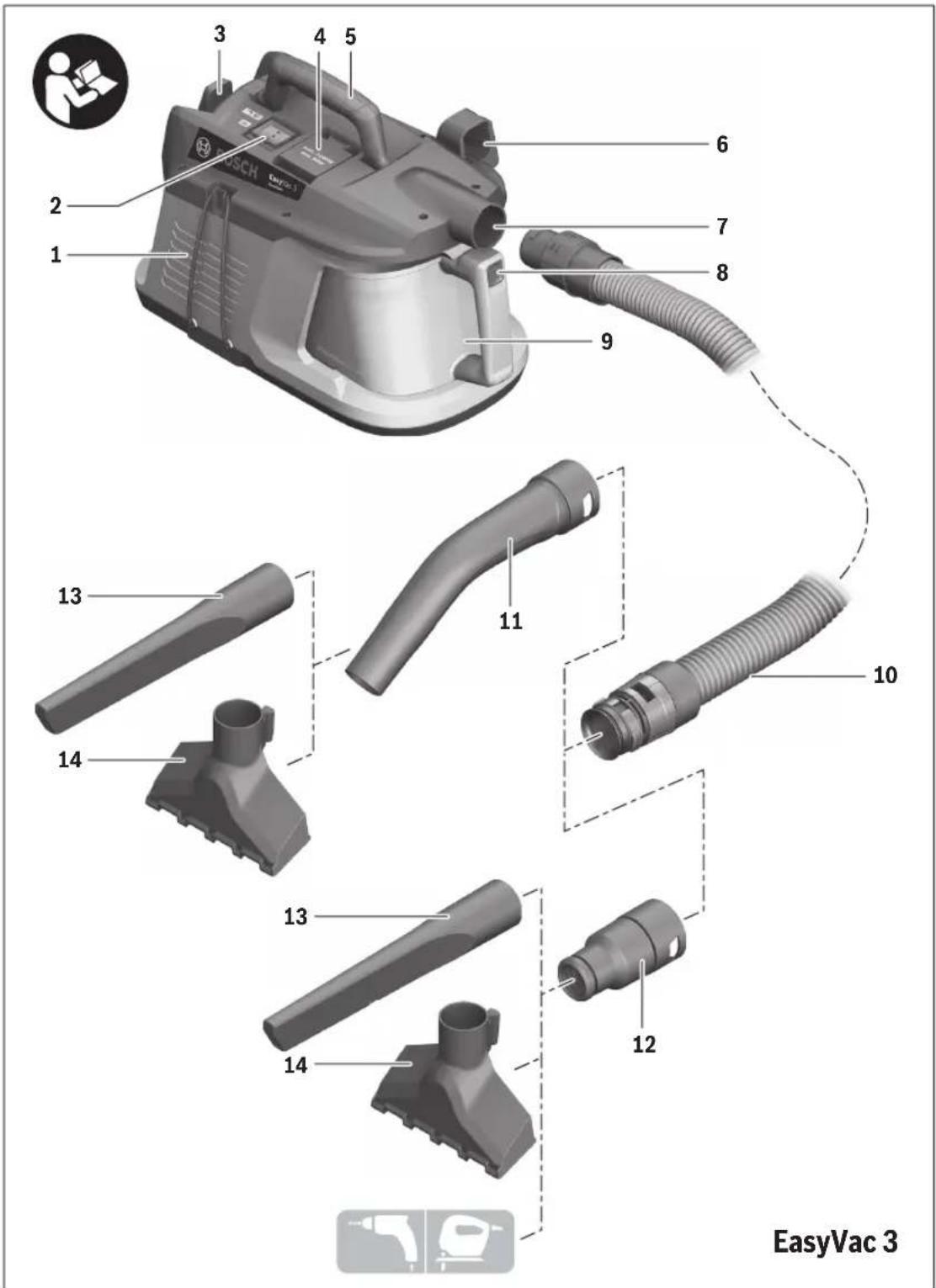 BOSCH EasyVac 3 - 1