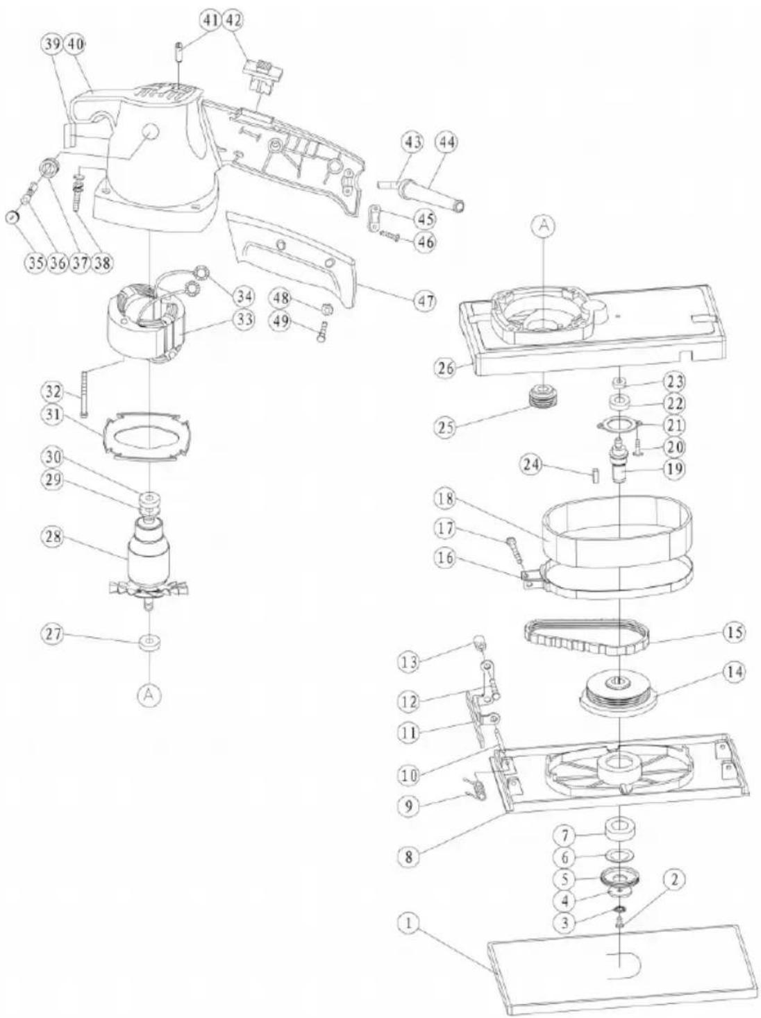 Ferm PSM1030P - Spare parts list - 1