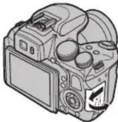 FUJIFILM FinePix HS35EXR - Ouvrez le cache-fente pour la carte mémoire. - 1