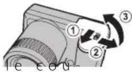 FUJIFILM FinePix S6700 - Ouvrez le couvercle du compartiment des piles. - 1