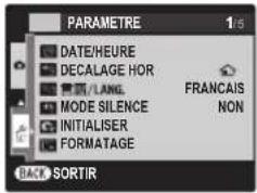 FUJIFILM FinePix S6600 - Utilisation du menu de configuration - 1