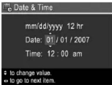 HP PhotoSmart M737 - Set the date and time - 1