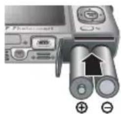 HP PhotoSmart M737 - Einsetzen der Batterien - 1