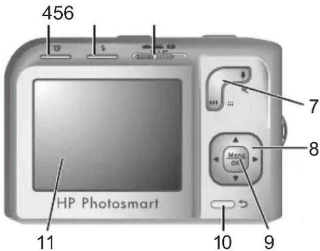 HP PhotoSmart M737 - Ober- und Rückseite der Kamera - 2