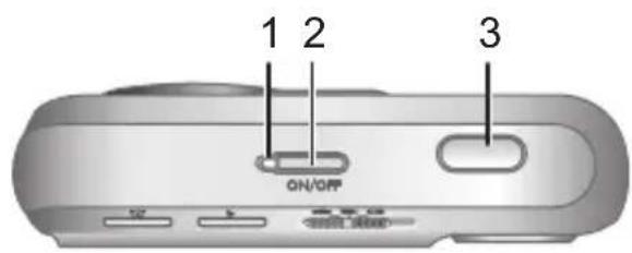 HP PhotoSmart M737 - Partes superior y posterior de la webcam - 1