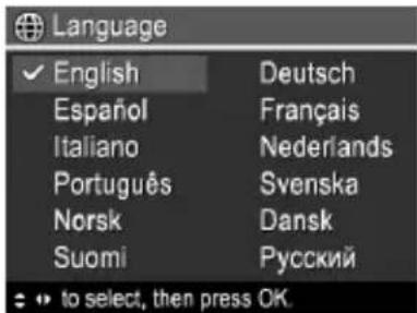 HP PhotoSmart R830 - Choose the language - 1