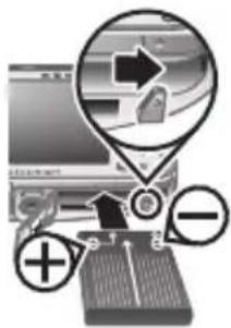 HP PhotoSmart R830 - Install the battery - 1