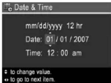HP PhotoSmart R840 - Set the date and time - 1