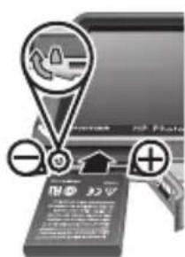 HP PhotoSmart R937 - Install the battery - 1