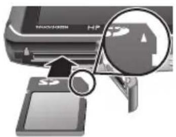 HP PhotoSmart R937 - Einsetzen und Formatieren einer optionalen Speicherkarte - 1
