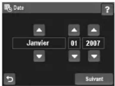 HP PhotoSmart R937 - Réglage de la date et de l'heure - 3