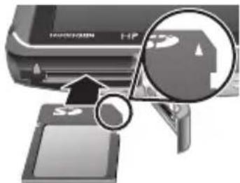 HP PhotoSmart R937 - Install and format an optional memory card - 1