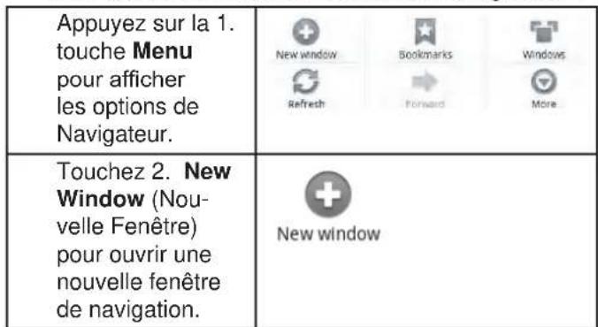 COBY Kyros MID1024 - Pour ouvrir une nouvelle fenetre de navigation. + - 1