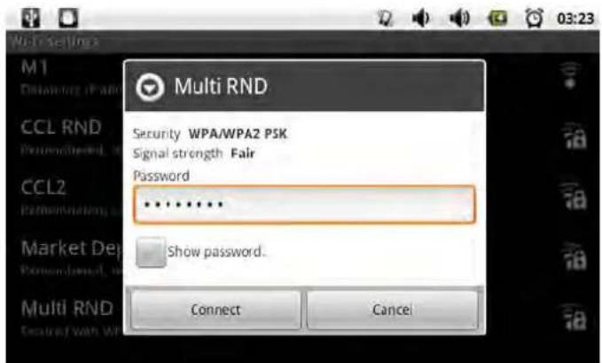 COBY Kyros MID1024 - Select an available Wi-Fi network to connect to:2. - 3