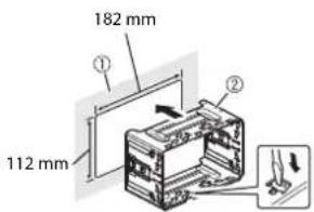 PIONEER AVICZ820DAB - Einbau mit der Halterung - 1