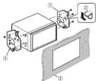 PIONEER AVICZ820DAB - Installation à l'aide des   trous de vis situés sur   les cots de l'appareil - 2