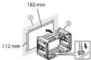 PIONEER AVICZ820DAB - Installazione con il supporto - 1