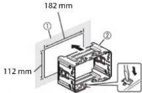 PIONEER AVICZ820DAB - Installation with the holder - 1