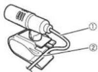 PIONEER AVICZ820DAB - Mounting on the sun visor - 1