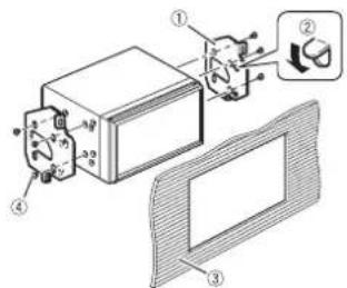 PIONEER AVICZ720DABC - Installation à l'aide des trous de vis situés sur les côtés de l'appareil - 2