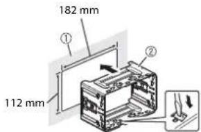 PIONEER AVICZ720DABC - Installation avec le support - 1