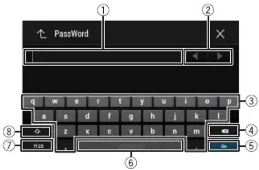 PIONEER AVICZ820DABC - Utilisation du clavier sur l'écran - 1