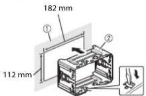 PIONEER AVHZ9200DAB - Installation avec le support - 1