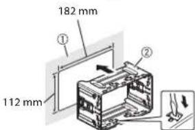 PIONEER AVHZ9200DAB - Einbau mit der Halterung - 1