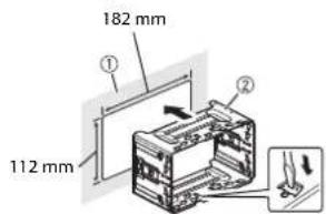 PIONEER AVHZ9200DAB - Installation with the holder - 1