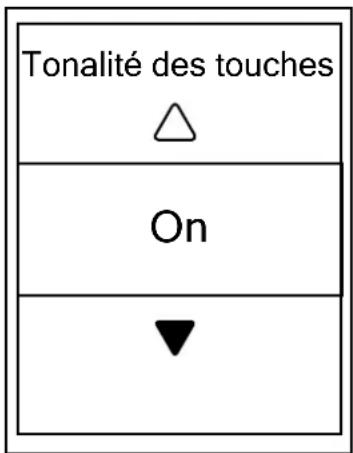 Bryton Rider 410 - Tonalité des touches - 1