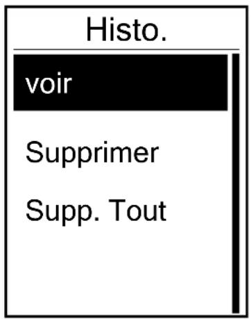 Bryton Rider 410 - Afficher les enregistrements des exercices/entraînements - 1