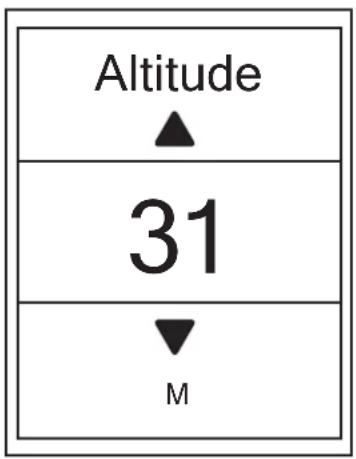 Bryton Rider 450 - Altitude actuelle - 1
